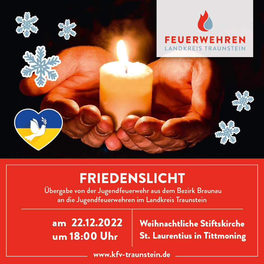 Feierliche Übergabe des Friedenslichts aus Bethlehem am Donnerstag, 22. Dezember um 18 Uhr in Tittmoning